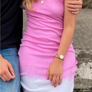Pink and White Ombre Dress